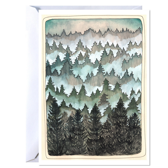 Pacific Northwest Forest Blank Card
