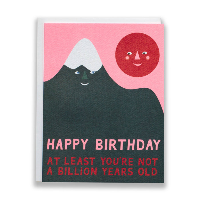 Billion Year Birthday Mountain Note Card