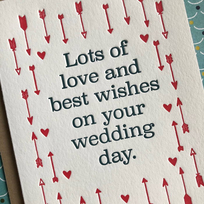 Arrow Love & Wish - letterpress card