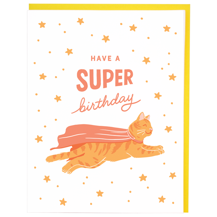 Super Cat Birthday Card