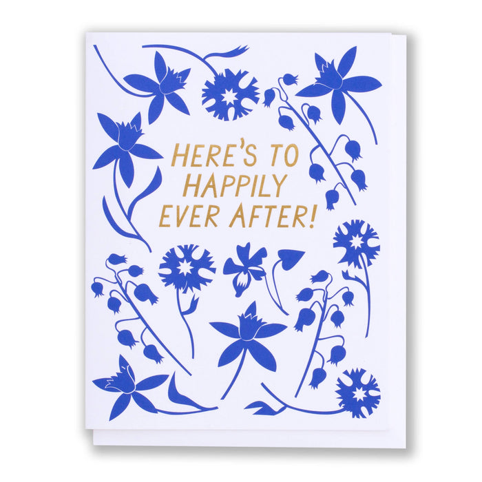 Happily Ever After Foil and Floral Note Card