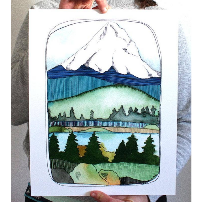 11'' x 14" Mt Hood Art Print