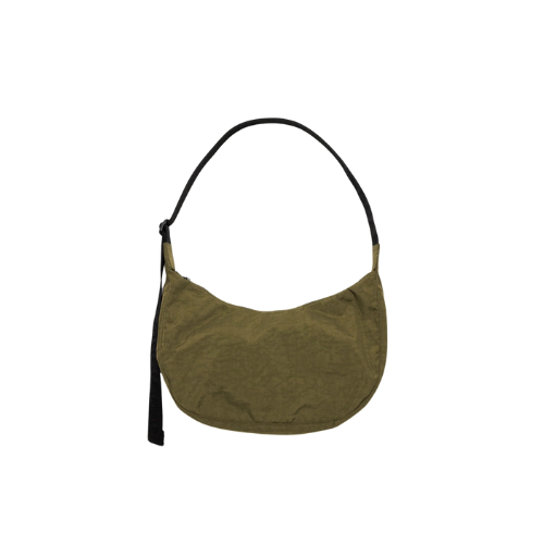 Medium Nylon Crescent Bag- Seaweed