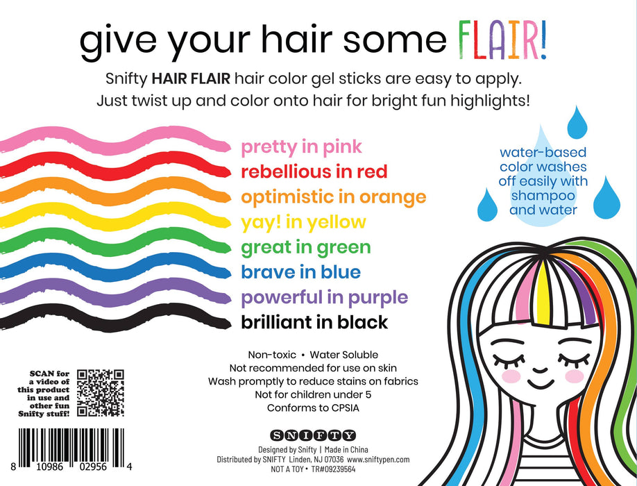 Hair Flair Hair Color Gel Sticks Set of 8