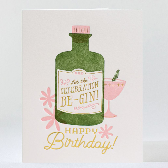 Birthday Be-Gin Card