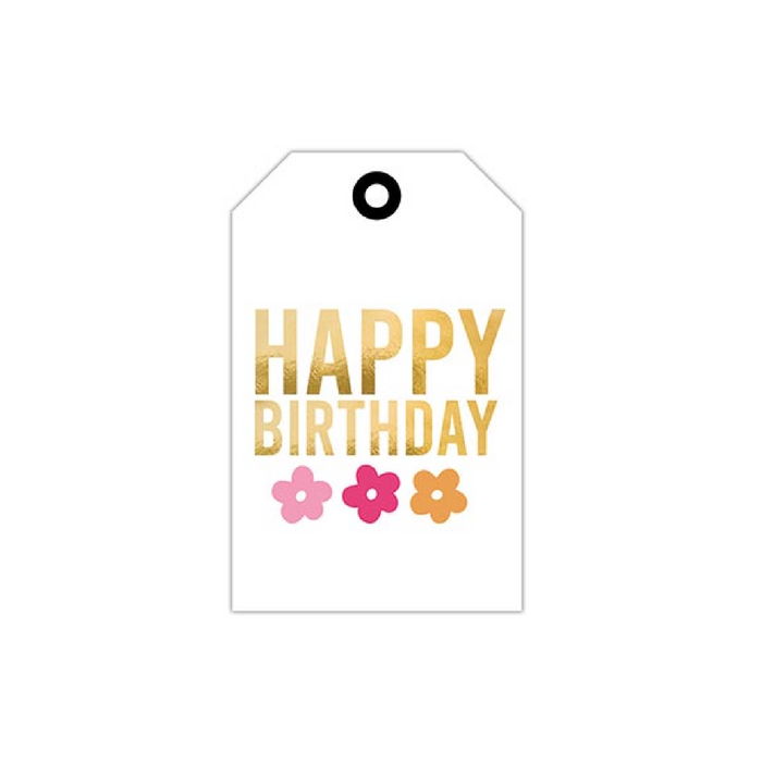 Birthday Flowers Themed Gift Tags