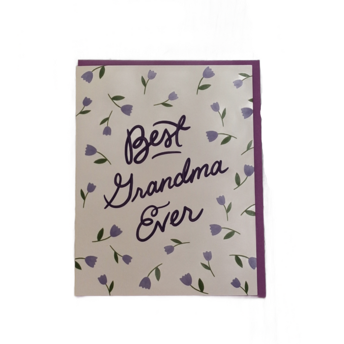 Best Grandma Ever Flowers Card