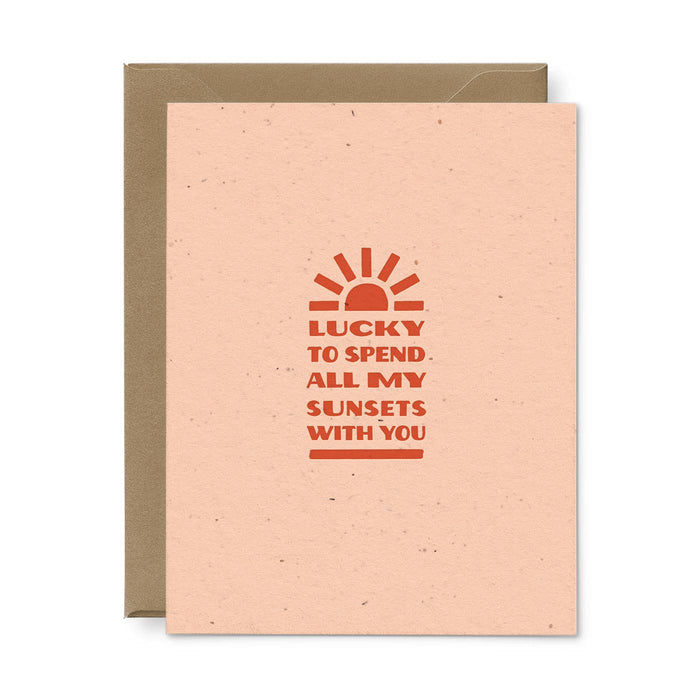 Sunsets With You Seeded Plantable Greeting Card