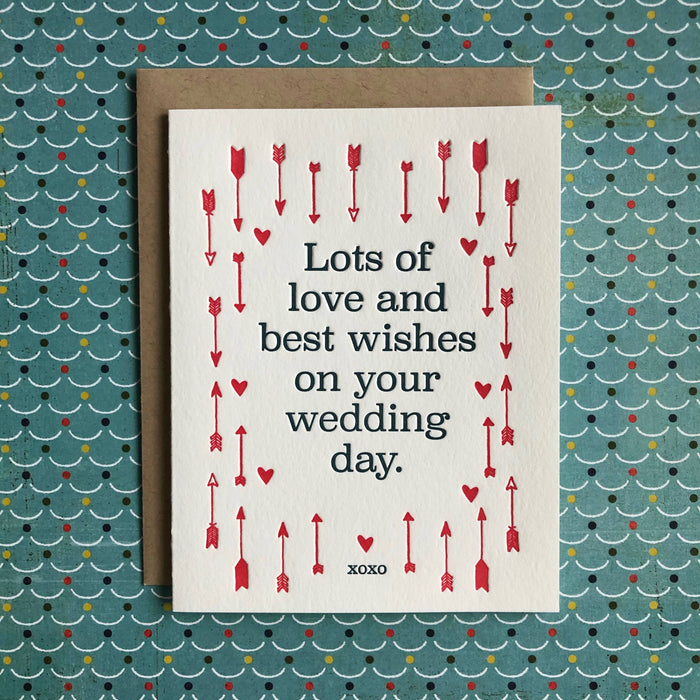 Arrow Love & Wish - letterpress card