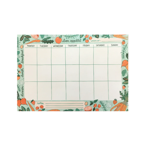 Bon Appetit Weekly Meal Planner
