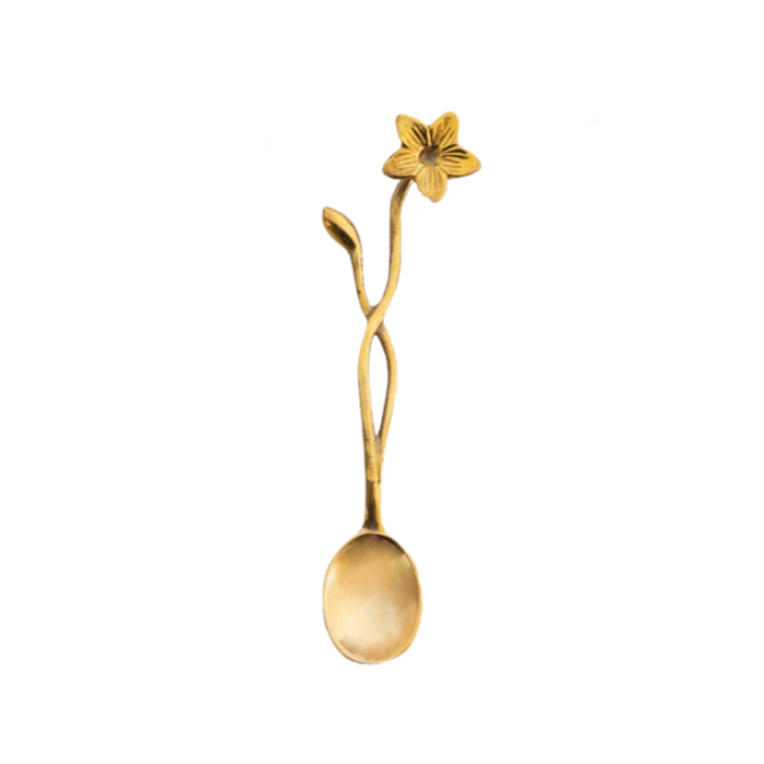 Brass Spoon w/ Flower Handle
