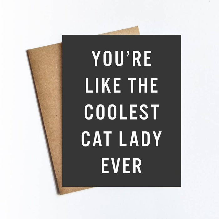 Coolest Cat Lady Card