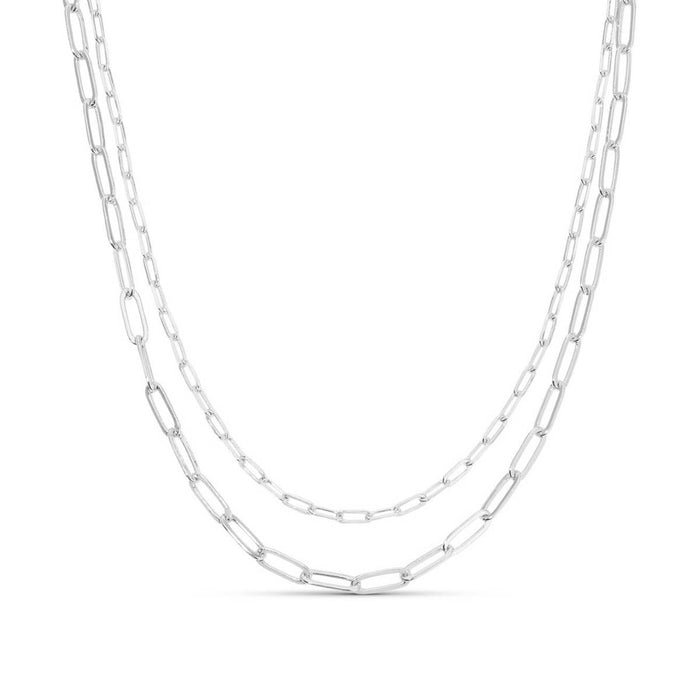 Double Layer Delicate Paperclip Necklace