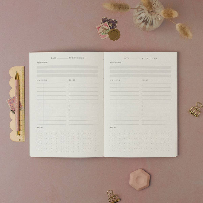 Rhythm Monochrome Daily Planner | Undated Diary | Stationery