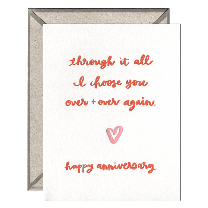 I Choose You Anniversary Card