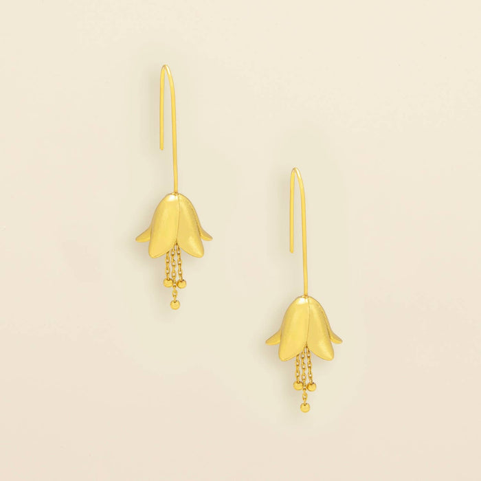 Refined Icon Earring - Lily Drop Earring/Gold