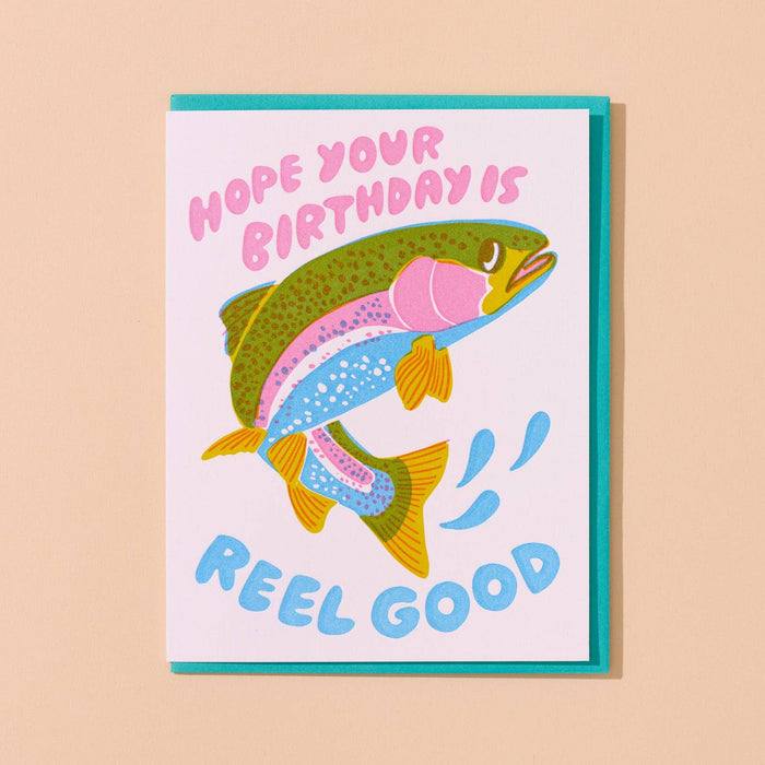 Reel Good Letterpress Birthday Card