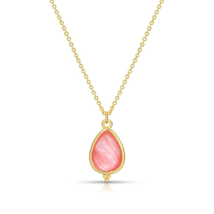 Teardrop Stone Pendant Necklace