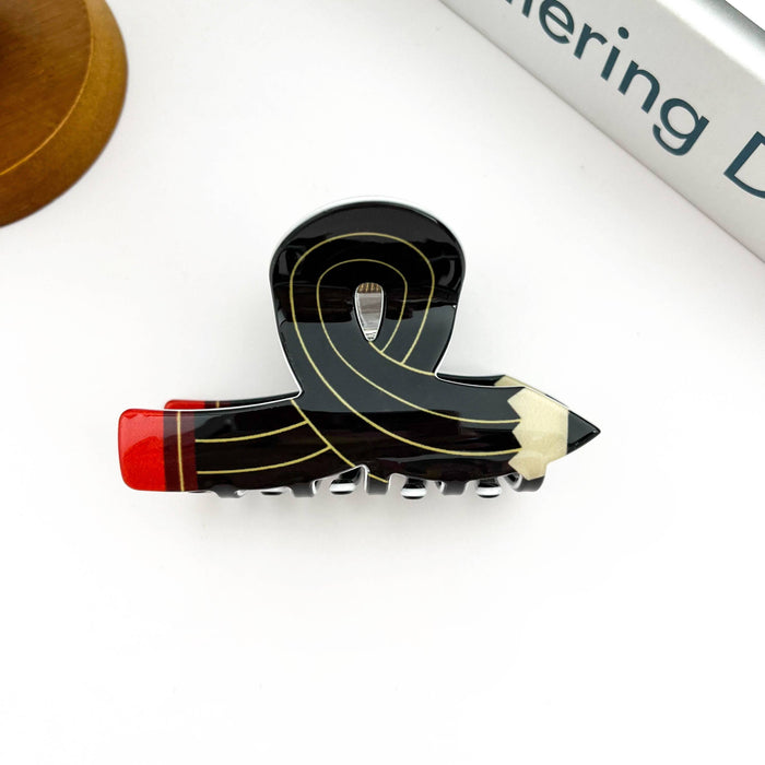Pencil Claw Clip, Playful Stationery-Inspired Hair Clip
