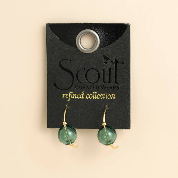 Refined Glass Hoop - Teal/Gold