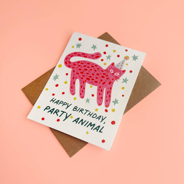 Party Animal Cat Birthday Card