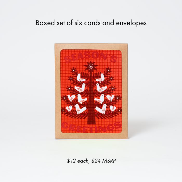 Holiday Doves Holiday Letterpress Card