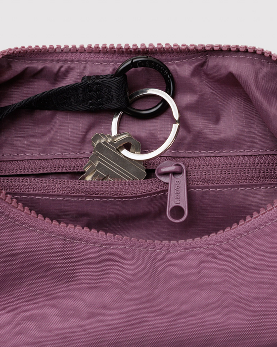 Small Nylon Crescent Bag - Wild Plum