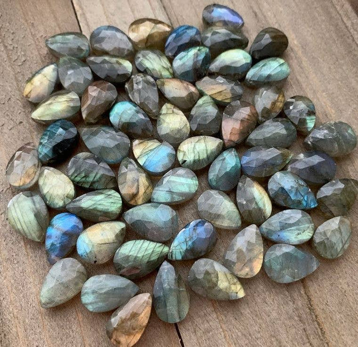 Labradorite Faceted Teardrop Necklace