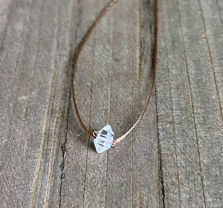 Herkimer Diamond Small Single Crystal Necklace