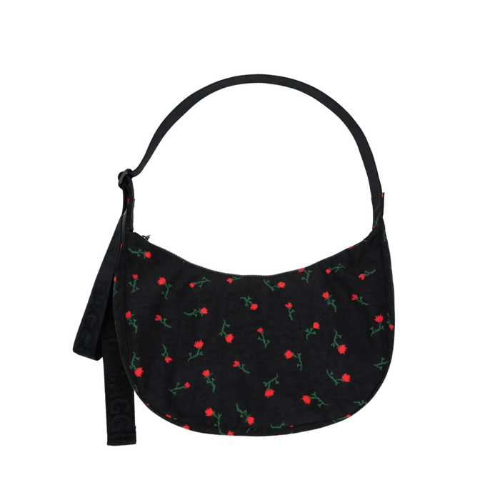 Medium Nylon Crescent Bag - Painted Wildflower
