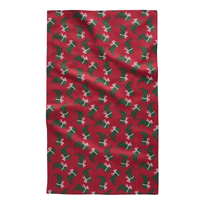 Merry Boots Tea Towel