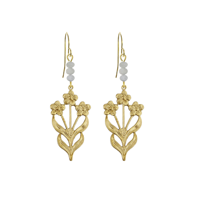 Aquamarin Bouquet Earrings