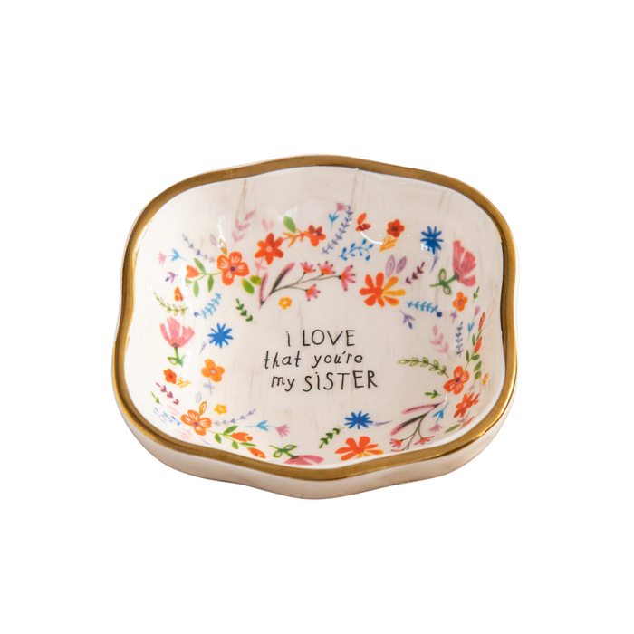 Antiqued Trinket Bowl - Sister