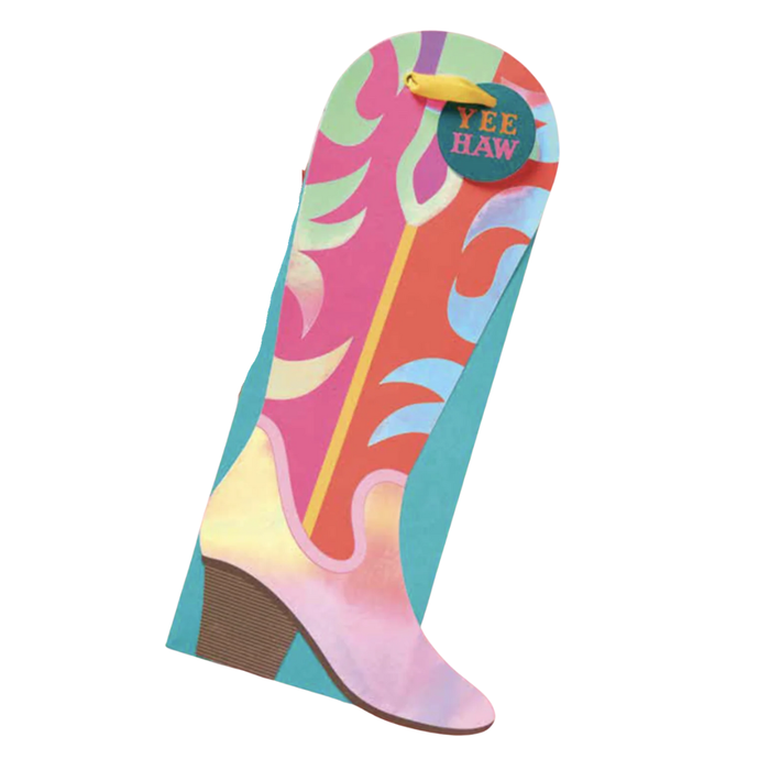 Cowgirl Boot Bottle Gift Bag