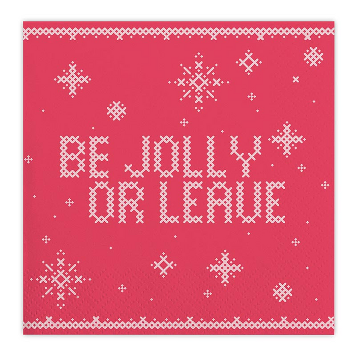Cocktail Napkins- Be Jolly Or Leave