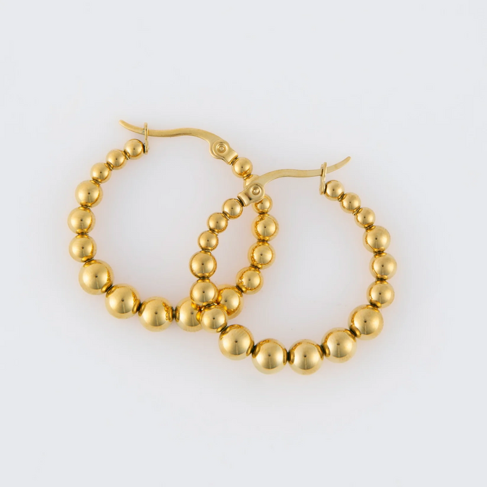 Bubble Hoop Pin Catch Earrings