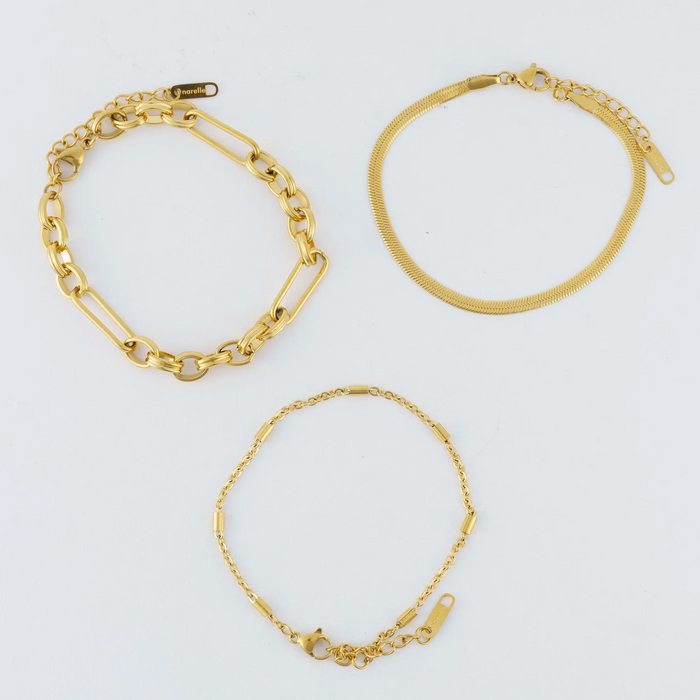 Waterproof Snake Chain Bracelet Set