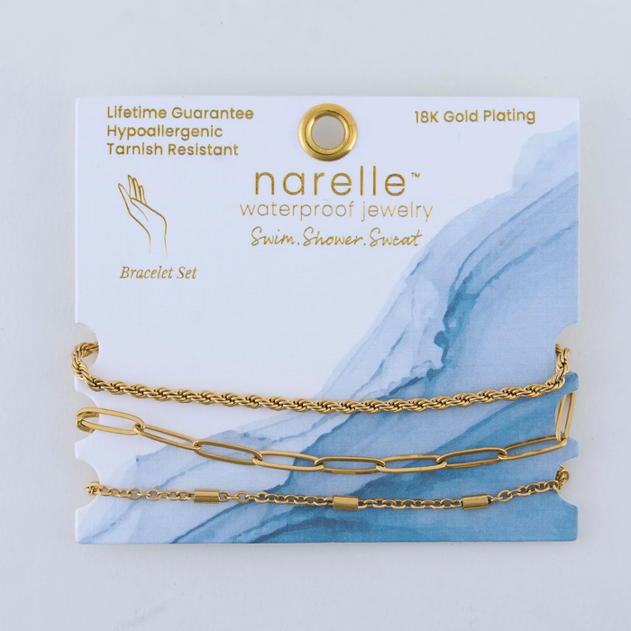 Waterproof Twisted Chain Bracelet Set