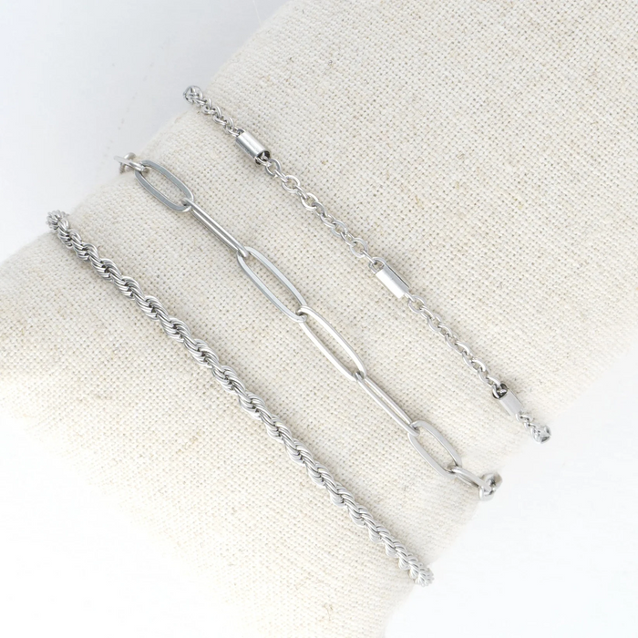 Waterproof Twisted Chain Bracelet Set