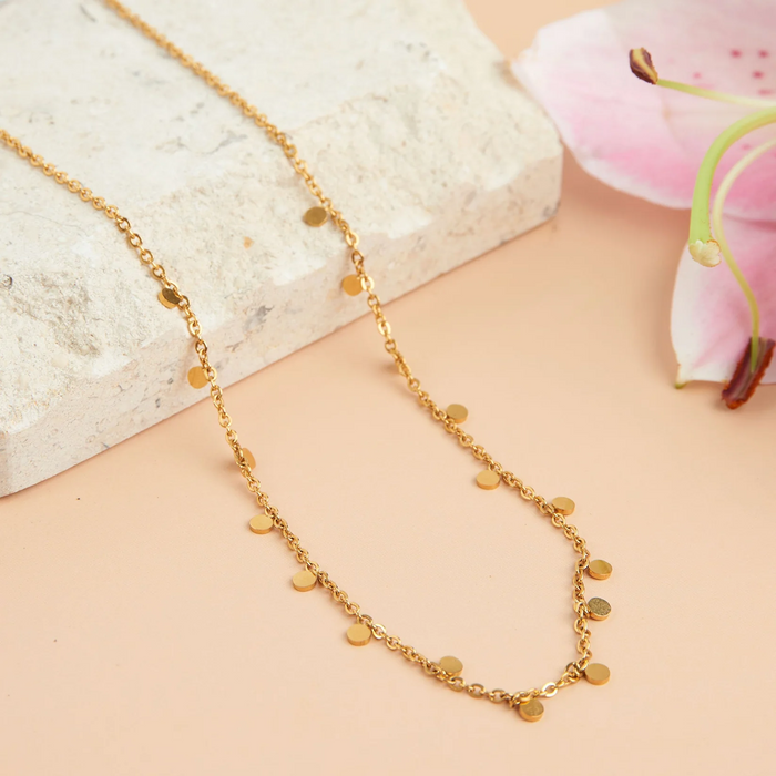 Waterproof Disc Chain Necklace