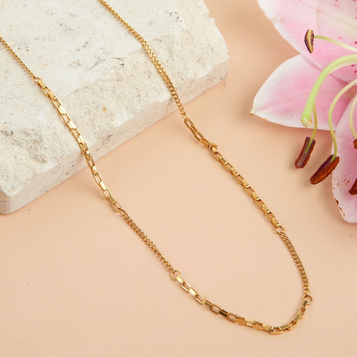 Waterproof Multi Box Chain Necklace