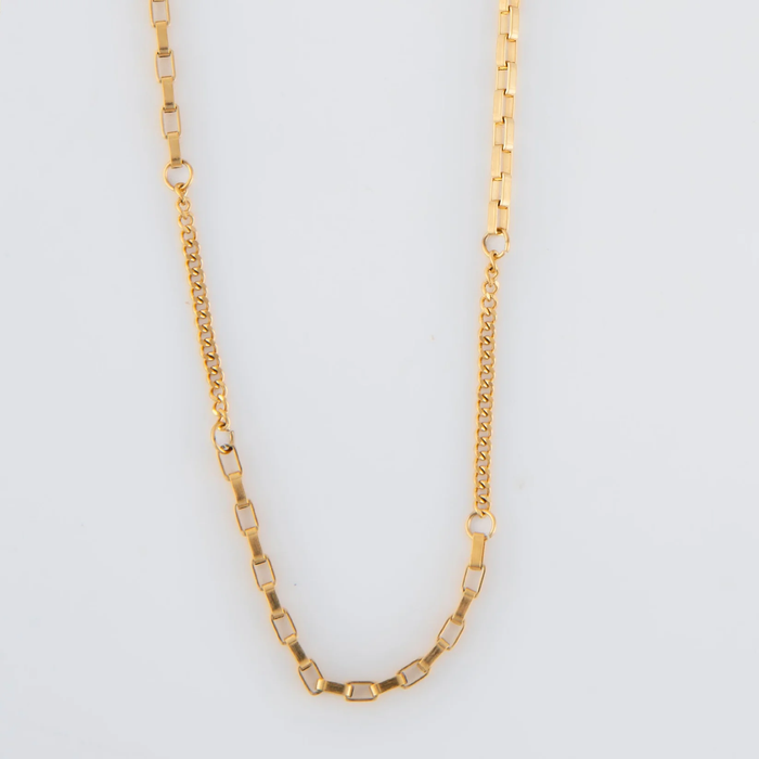Waterproof Multi Box Chain Necklace
