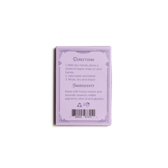 Travel Size Lavender Honey Scented Paper Soap - 50 Sheets