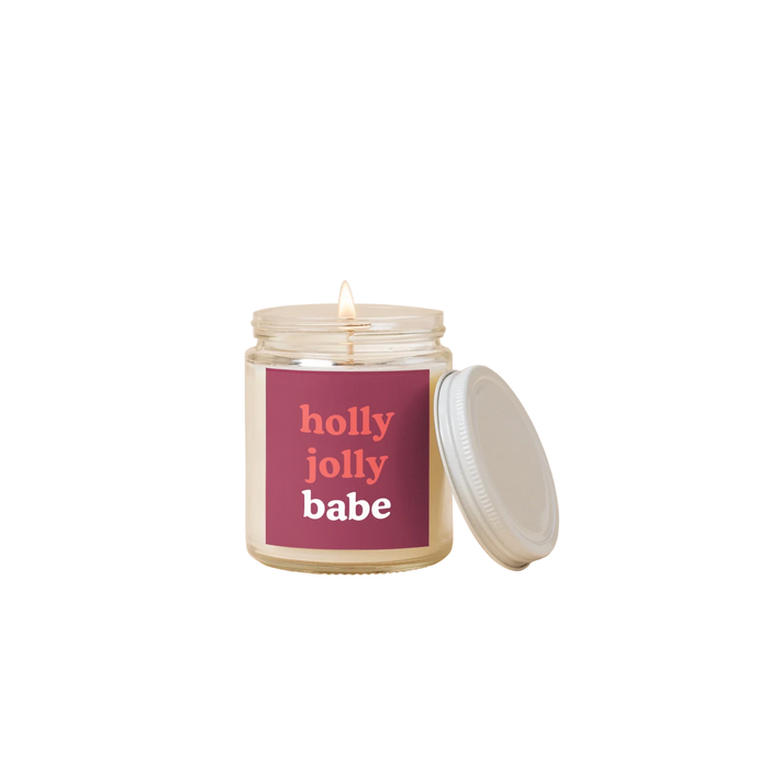 Holly Jolly Babe Candle