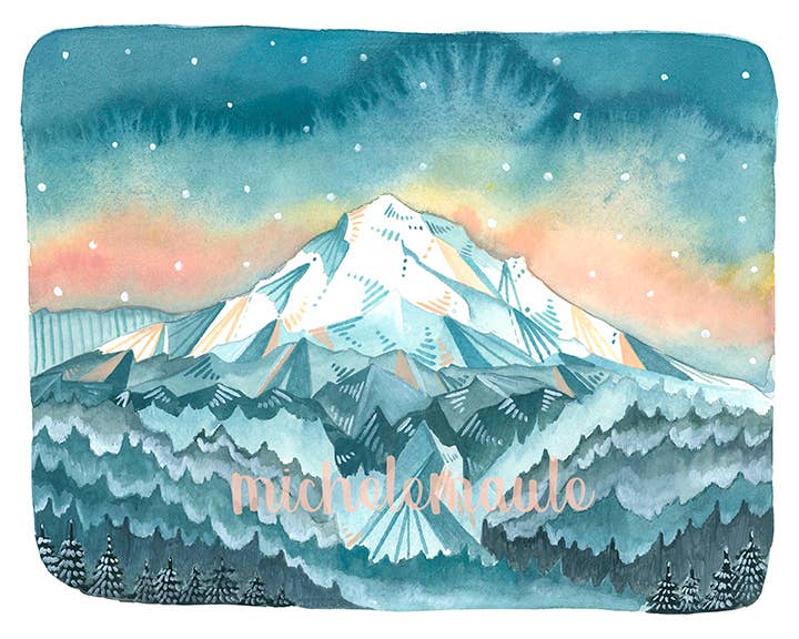 11x14" Mt Hood Print - Mt Hood Sunrise Print