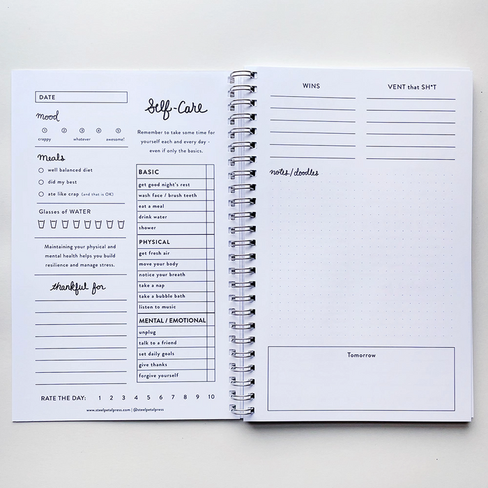 Daily Mood Notebook for Self Care