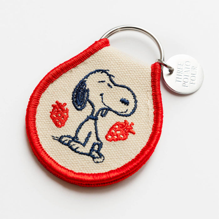 Snoopy Strawberry Patch Keychain