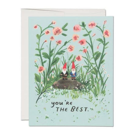 Teal Card on White BackGround With The Saying "You're The Best"