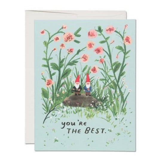 Teal Card on White BackGround With The Saying "You're The Best"