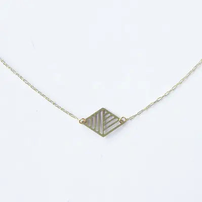 Striped Parallelogram Necklace